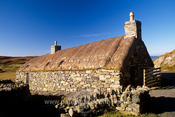 Black houses village, Garenin, Lewis, Scotland - Ecosse - 18714