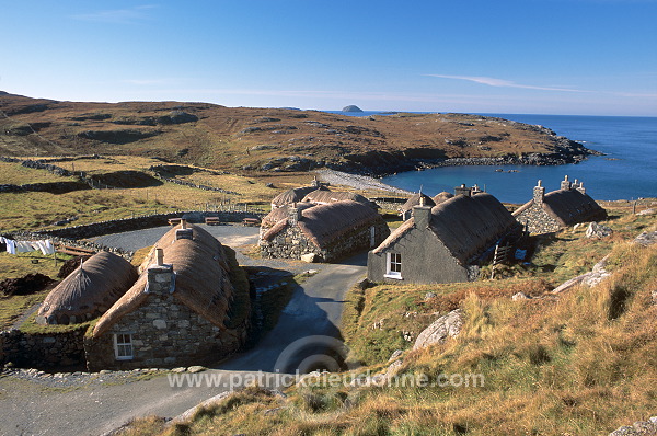 Black houses village, Garenin, Lewis, Scotland - Ecosse - 18717