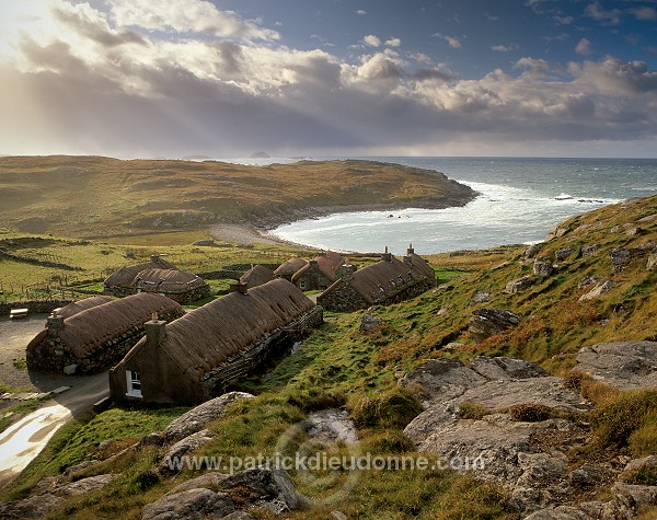 Black houses village, Garenin, Lewis, Scotland - Ecosse - 15772