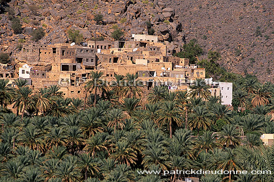 Misfat, traditional village, djebel Akhdar - Misfat, village, OMAN (OM10177)