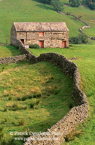 Swaledale, old barn, Yorkshire Dales NP, England - Grange traditionnelle 12778