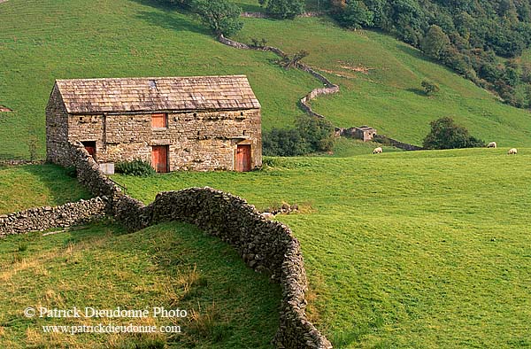 Swaledale, old barn, Yorkshire Dales NP, England - Grange traditionnelle 12784