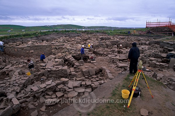 Scatness archeological site, Shetland - Site archéologique de Scatness