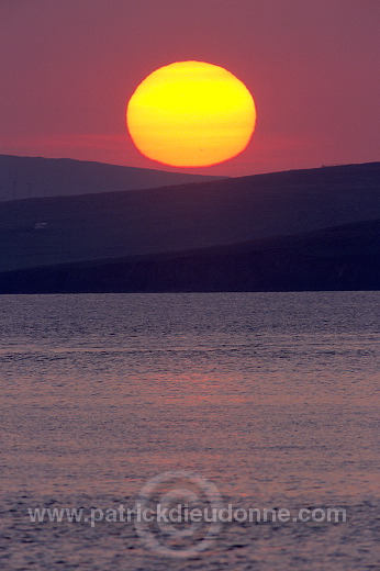 Sunset,Fetlar, Shetland - Couchant sur l'ocean à Fetlar 13081