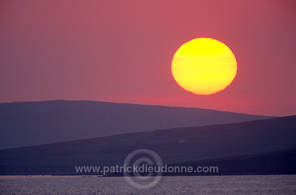 Sunset, Fetlar, Shetland - Couchant sur l'ocean, Fetlar  13082