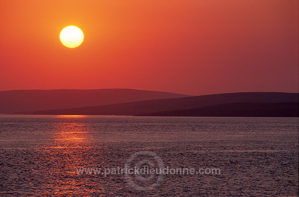 Sunset, Fetlar, Shetland - Couchant sur l'ocean, Fetlar 13083