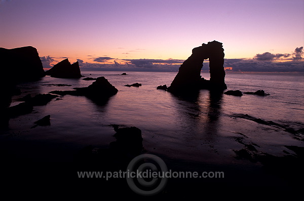 Foula: Gaada Stack & north coast, Shetland - Gaada Stack, Foula  13098