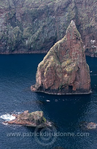 Stack and cliff near Westerwick, West Mainland - Falaise et récifs, Westerwick 13451