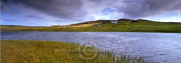 Small loch and houses (Elvister), West Mainland - Lac et maisons, Mainland Ouest 13470