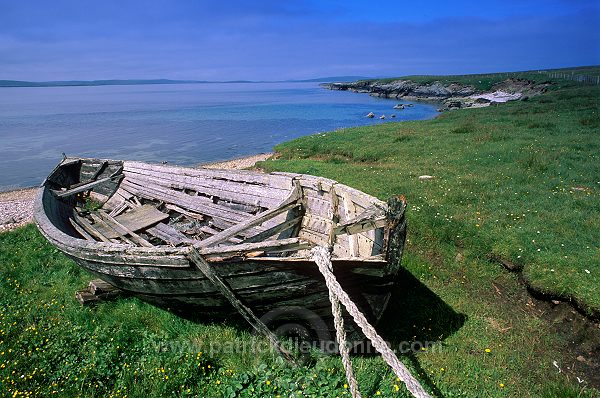 Old sixareen, Fetlar, Shetland, Scotland - Barque traditionnelle 13851