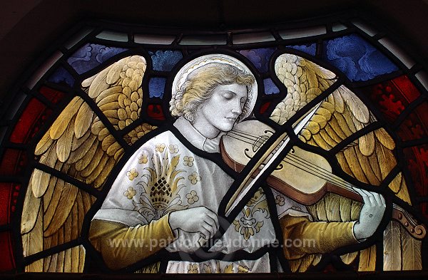 Angel playing the fiddle, Lerwick library - Ange violoniste, bibliothèque de Lerwick  14165