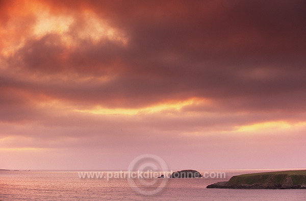 Sunset, Unst, Shetland Islands - Couchant sur l'ocean, Unst  14102