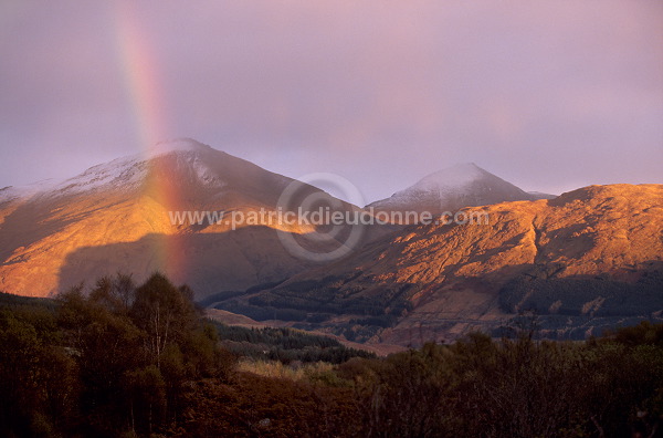 Rainbow over mountains, Scotland -  Arc-en-ciel, Ecosse  - 16243