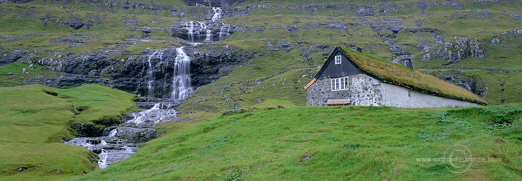Old farm, Saksun, Streymoy, Faroe islands - Ferme traditionnelle, iles Feroe - FER064