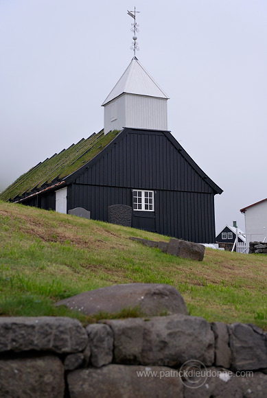 Timber church, Nordragota, Faroe islands - Eglise en bois, iles Feroe - FER182