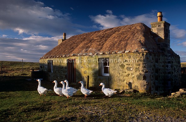 Thatched house, South Uist,  Scotland - Chaumière, Ecosse - 1878
