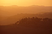 Tuscany, Chianti, Sunset near Panzano - Toscane, Chianti  12097