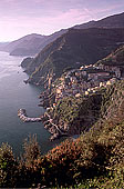 Liguria - Ligurie, Cinque Terre: Riomaggiore and coast  12191