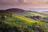 Tuscany, Volterra, landscape at dusk  - Toscane, Volterra  12765