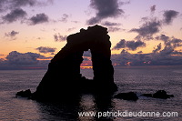 Foula: Gaada Stack at sunset, Shetland - Gaada Stack, Foula  13096