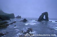 Foula: Gaada Stack & north coast, Shetland - Gaada Stack, Foula  13102