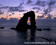 Foula: Gaada Stack at sunset, Shetland - Gaada Stack, Foula 13106