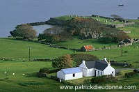 House and graveyard at Sound, Weisdale Voe, Shetland  13330