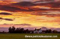 Farmland at sunset, Stirling, Scotland - Ecosse - 16005