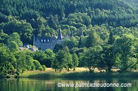 Trossachs, loch Achray and castle, Scotland - Ecosse - 18885