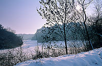 Paysage d'hiver, vallée de la Moselle, France - 17138