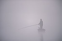Moselle, pêcheur, petit matin, Lorraine, France - 17160