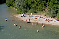 Baignade dans la Marne, amont de Chalons (51), France - FMV355