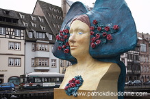 Strasbourg, Alsatian maiden statue, Alsace, France -