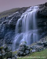 Waterfall, Saksun, Faroe islands - Cascade, iles Feroe - FER002 Waterfall, Saksun, Faroe islands - Cascade, iles Feroe - FER002