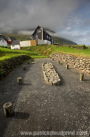 Viking site, Leirvik, Eysturoy, Faroe islands - Maison viking, iles Feroe - FER165 Viking site, Leirvik, Eysturoy, Faroe islands - Maison viking, iles Feroe - FER165