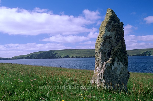 Fetlar: the Ripple Stone, Shetland, Scotland - Pierre dressée sur Fetlar 12973