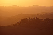 Tuscany, Chianti, Sunset near Panzano - Toscane, Chianti  12097