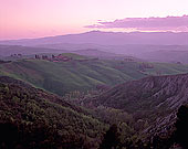 Tuscany, Volterra, landscape at dusk  - Toscane, Volterra  12740
