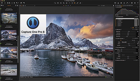 Interface du logiciel Capture One 8 de Phase One