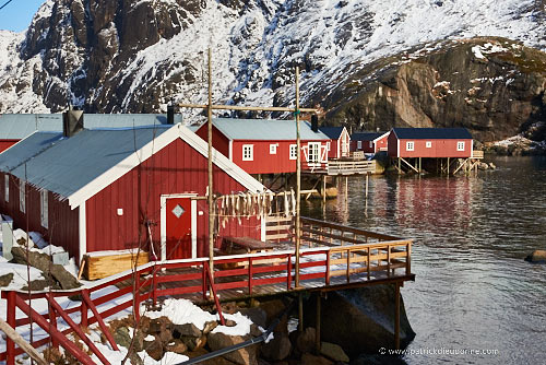 rorbuer, maisons traditionnelles de pêcheurs, Lofoten, Norvège
