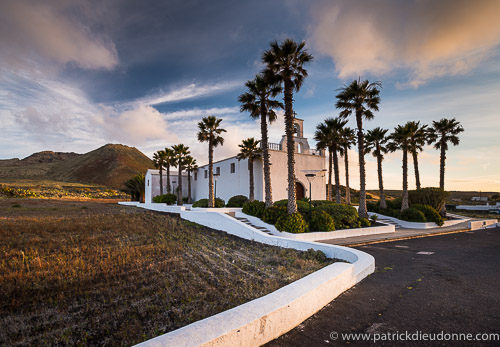Eglise et palmiers, Lanzarote